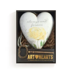 Demdaco Always & Forever Art Heart With Key Stand -Best Christmas Decoration Stores Always Forever Heart Sculpture With Key 1003480432 04