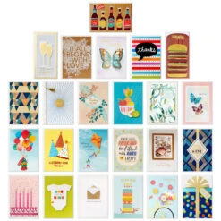Hallmark Assorted All-Occasion Handmade Greeting Cards In Black Scattered Dot Organizer -Best Christmas Decoration Stores Assorted AllOccasion Greeting Cards in Organizer 5EBN1121 03