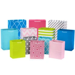 Hallmark Assorted Designs And Sizes 12-Pack Gift Bags