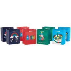 Hallmark 6.5" Sweet Surprises 8-Pack Small Christmas Gift Bags Assortment