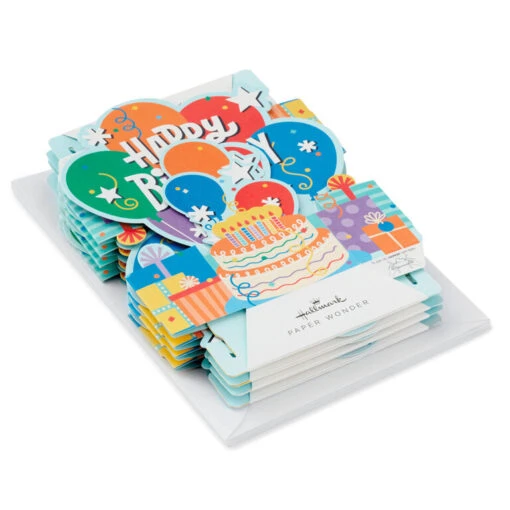 Hallmark Balloon Bouquet Boxed Pop-Up Birthday Cards, Pack Of 8 - Image 2