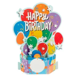 Hallmark Balloon Bouquet Boxed Pop-Up Birthday Cards, Pack Of 8 -Best Christmas Decoration Stores Balloon Bouquet Boxed Birthday Cards 5STZ1173 03