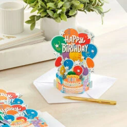 Hallmark Balloon Bouquet Boxed Pop-Up Birthday Cards, Pack Of 8 -Best Christmas Decoration Stores Balloon Bouquet Boxed Birthday Cards 5STZ1173 07