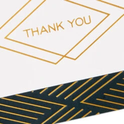Hallmark Black And Gold Bulk Blank Thank-You Notes, Pack Of 50 -Best Christmas Decoration Stores Black and Gold Bulk Blank ThankYou Notes Assortment 1399WTU3882 05