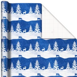 Hallmark Blue And White 3-Pack Holiday Wrapping Paper Assortment, 120 Sq. Ft. -Best Christmas Decoration Stores Blue and White Holiday Wrapping Paper Assortment 5JXW1256 03