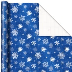Hallmark Blue And White 3-Pack Holiday Wrapping Paper Assortment, 120 Sq. Ft. -Best Christmas Decoration Stores Blue and White Holiday Wrapping Paper Assortment 5JXW1256 05
