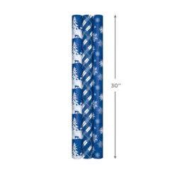 Hallmark Blue And White 3-Pack Holiday Wrapping Paper Assortment, 120 Sq. Ft. -Best Christmas Decoration Stores Blue and White Holiday Wrapping Paper Assortment 5JXW1256 07