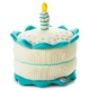 Hallmark Birthday Cake Musical Plush With Light -Best Christmas Decoration Stores Blue and White Plush Birthday Cake With Candle 1BBY4860 01