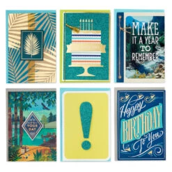 Hallmark Premium Assorted Handmade All-Occasion Cards In Leaf Print Organizer, Box Of 24 -Best Christmas Decoration Stores Bulk Handmade AllOccasion Cards in Storage Box 5EDX1107 03