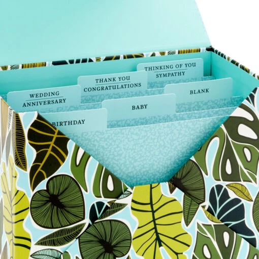 Hallmark Premium Assorted Handmade All-Occasion Cards In Leaf Print Organizer, Box Of 24 - Image 9