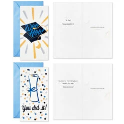 Hallmark Festive Grad Wishes Graduation Cards Assortment, Pack Of 36 -Best Christmas Decoration Stores Casual Painted Money Holder Graduation Cards Assortment 5GEY2015 05