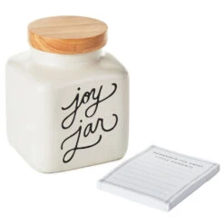 Hallmark Ceramic Joy Jar And Notepad, Set Of 2 -Best Christmas Decoration Stores Ceramic Joy Jar and Note Pad 1SNN1080 03