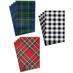 Hallmark Checks And Plaids 12-Pack Designed Shirt Boxes -Best Christmas Decoration Stores Checks and Plaids 12Pack Designed Shirt Boxes 5XBC1124 05