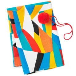 Hallmark 26" Colorful Abstract Fabric Gift Wrap With Elastic Band -Best Christmas Decoration Stores Colorful Abstract Fabric Gift Wrap With Elastic Band 1299EJR6379 03