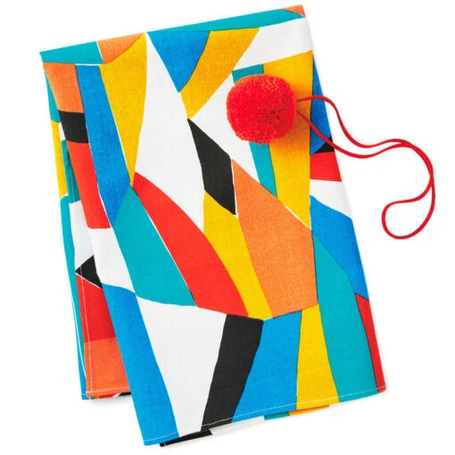 Hallmark 26" Colorful Abstract Fabric Gift Wrap With Elastic Band - Image 3