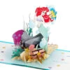 Hallmark Disney The Little Mermaid Wishing You Happiness 3D Pop-Up Card -Best Christmas Decoration Stores Disney The Little Mermaid Ariel 3D PopUp Card for Her 1499LAD2902 01