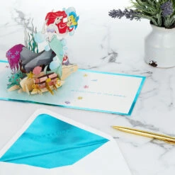 Hallmark Disney The Little Mermaid Wishing You Happiness 3D Pop-Up Card -Best Christmas Decoration Stores Disney The Little Mermaid Ariel 3D PopUp Card for Her 1499LAD2902 08