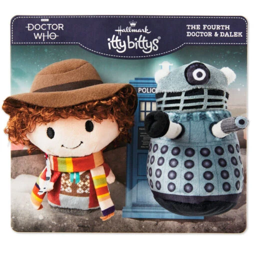 Hallmark Itty Bittys® Doctor Who The Fourth Doctor And Dalek Plush, Set Of 2 - Image 3