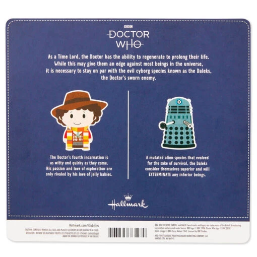 Hallmark Itty Bittys® Doctor Who The Fourth Doctor And Dalek Plush, Set Of 2 - Image 4