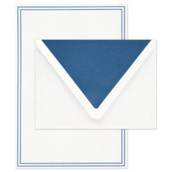 Hallmark Double Blue Border Stationery Set, Box Of 20 -Best Christmas Decoration Stores Double Blue Border Stationery Set 1499STN1136 03