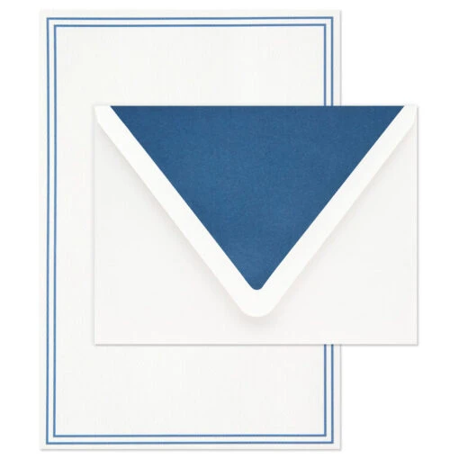 Hallmark Double Blue Border Stationery Set, Box Of 20 - Image 3