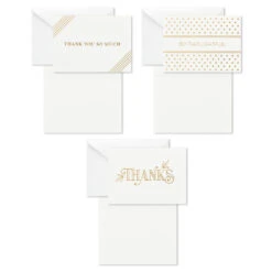Hallmark Elegant Dimensions Boxed Blank Thank-You Notes Assortment, Pack Of 120 -Best Christmas Decoration Stores Elegant Dimensions Assorted Boxed ThankYou Cards 5STZ1161 03