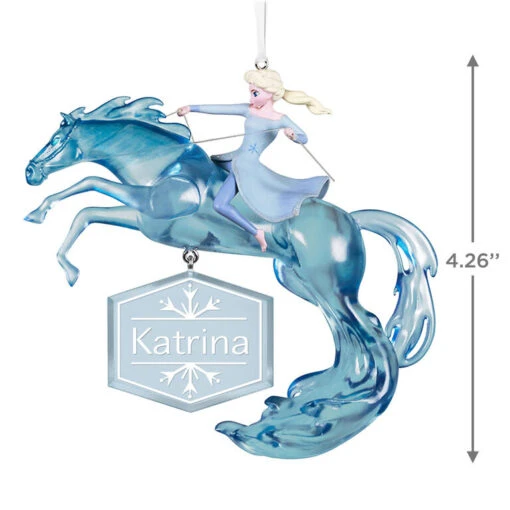 Hallmark Disney Frozen 2 Elsa And Nokk Personalized Ornament - Image 3