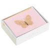 Hallmark Gold Butterfly On Pink Blank Note Cards, Box Of 8 -Best Christmas Decoration Stores Gold Butterfly on Pink Blank Note Cards 1499CNT1125 01
