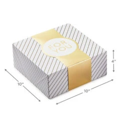 Hallmark 10" Gold And White Striped 2-Pack Gift Boxes With Bands -Best Christmas Decoration Stores Gold and White Striped 2Pack Gift Boxes With Bands 5EBC1226 04