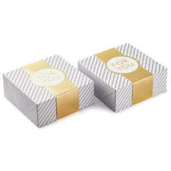 Hallmark 10" Gold And White Striped 2-Pack Gift Boxes With Bands -Best Christmas Decoration Stores Gold and White Striped 2Pack Gift Boxes With Bands 5EBC1226 06
