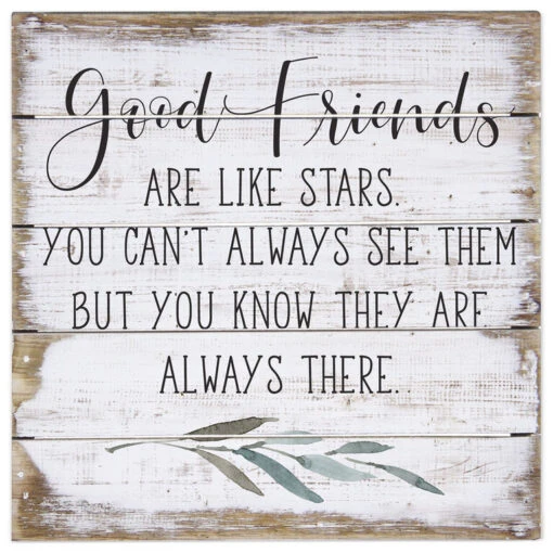 Good Friends Petite Pallet 8" Wood Quote Sign