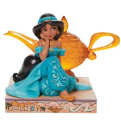 Enesco Jim Shore Disney Jasmine And Genie Lamp Figurine, 5.2"