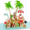 Hallmark Jolly Holidays Beach Santa 3D Pop-Up Christmas Card -Best Christmas Decoration Stores Jolly Holidays Beach Santa 3D PopUp Christmas Card 1299IXC7394 01