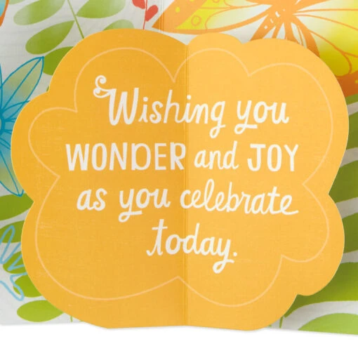 Hallmark 16" Joyful Butterflies Pop-Up Jumbo Birthday Card - Image 3