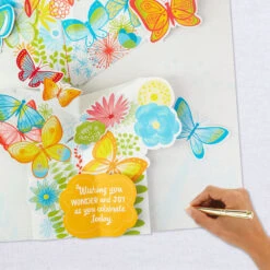 Hallmark 16" Joyful Butterflies Pop-Up Jumbo Birthday Card -Best Christmas Decoration Stores Joyful Butterflies Pop Up Birthday Card 1299CBG1010 07