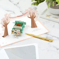 Hallmark Best Wishes For The Road Ahead 3D Pop-Up Wedding Card -Best Christmas Decoration Stores Just Married Car 3D PopUp Wedding Card 1299LAD2903 08