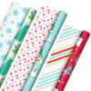 Hallmark Winter Friends 3-Pack Reversible Kids Christmas Wrapping Paper Assortment, 120 Sq. Ft. -Best Christmas Decoration Stores Kids Reversible Christmas Gift Wrap Assortment 5JXW1073 01