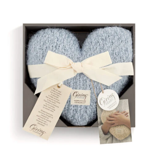 Demdaco Soft Blue Giving Heart Pillow - Image 2
