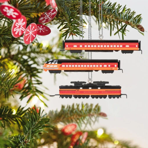 Hallmark Mini Lionel® Milwaukee Road EP-2 Passenger Ornaments, Set Of 3 - Image 2