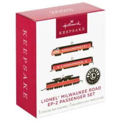 Hallmark Mini Lionel® Milwaukee Road EP-2 Passenger Ornaments, Set Of 3 -Best Christmas Decoration Stores Lionel Trains Milwaukee Road Cars Keepsake Ornaments 2299QXM9287 04