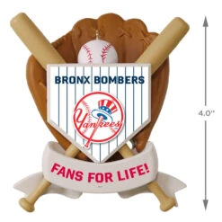 MLB Baseball Personalized Ornament, Yankees™ -Best Christmas Decoration Stores MLB Baseball Personalized Ornament Yankees 2499QHE1913B106 04