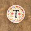 Natural Life Initial Trinket Dish, T -Best Christmas Decoration Stores Natural Life Initial Trinket Dish DSH242 01