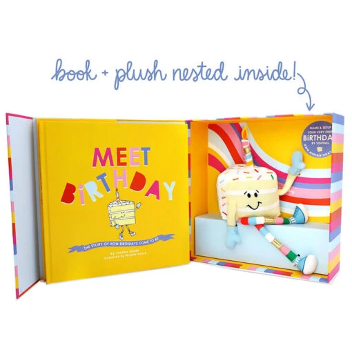 Packed Party Birthday Cake Plush With Meet Birthday Book, Set Of 2 - Image 2