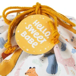 Hallmark 28" Pastel Animals Large Fabric Gift Bag With Tag -Best Christmas Decoration Stores Pastel Animals Fabric Gift Sack With Tag 1499EGB7167 04