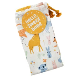 Hallmark 28" Pastel Animals Large Fabric Gift Bag With Tag -Best Christmas Decoration Stores Pastel Animals Fabric Gift Sack With Tag 1499EGB7167 06