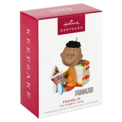 Hallmark The Peanuts® Gang Franklin Ornament -Best Christmas Decoration Stores Peanuts Franklin Reading Comics Keepsake Ornament 1899QXE3289 04