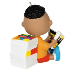 Hallmark The Peanuts® Gang Franklin Ornament -Best Christmas Decoration Stores Peanuts Franklin Reading Comics Keepsake Ornament 1899QXE3289 06