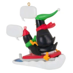Hallmark What Did You Call Me? Ornament -Best Christmas Decoration Stores Penguins Sledding Keepsake Ornament 2099QGO2867 06