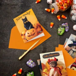 Hallmark Pet Puns Boxed Halloween Cards Assortment, Pack Of 48 -Best Christmas Decoration Stores Pet Puns Boxed Halloween Cards Assortment 5ELT1013 06