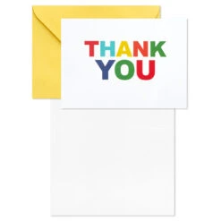 Hallmark Primary Colors Assorted Blank Thank-You Notes, Pack Of 48 -Best Christmas Decoration Stores Primary Colors Blank ThankYou Notes Assortment Pack 5STZ1057 04